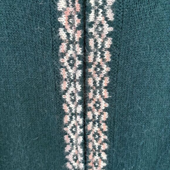 The Alpaca Connection Handmade Alpaca Teal Sweater Sz S - Picture 4 of 11